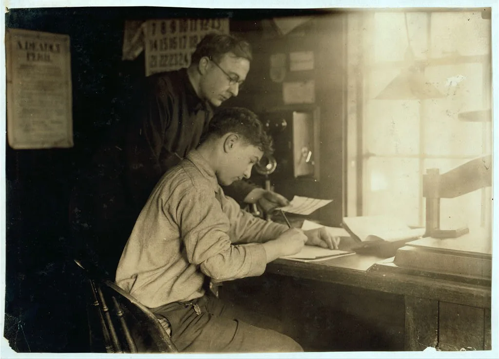 15-year old office boy in office of N.Y., N.H. & H.R.R. coal yard. …, Massachusetts, 1917