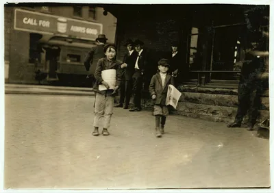 Jack and Jesse Ryan, truant newsies who were photographed during…, Oklahoma, 1917